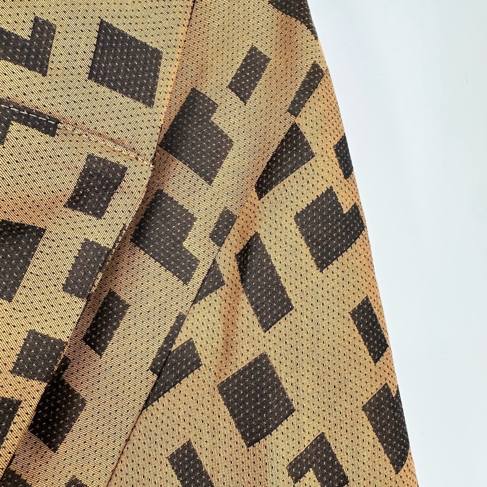 MarlaWynne Brown Black Geometric Print Open Jacket size 2X NWT Bracelet Sleeves - Picture 6 of 13